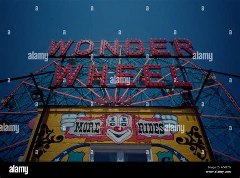 The Wonder Wheel At Denos Wonder Wheel Amusement Park Coney Island Brooklyn New York City