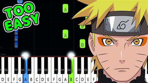 Silhouette Naruto Shippuden Op16 Easy Piano Tutorial Accordi Chordify