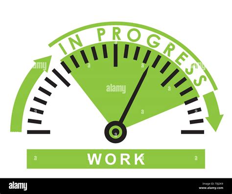 Work In Progress Monitoring Scale Illustration Template Stock
