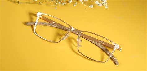 Dustin Rectangle Prescription Glasses Gold Mens Eyeglasses Payne Glasses