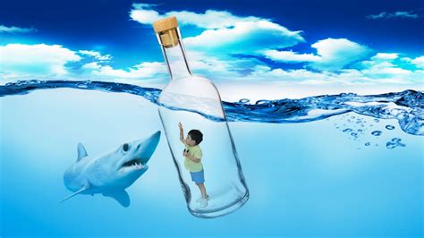 True Nature Inside Bottle Photo Manipulation Photoshop