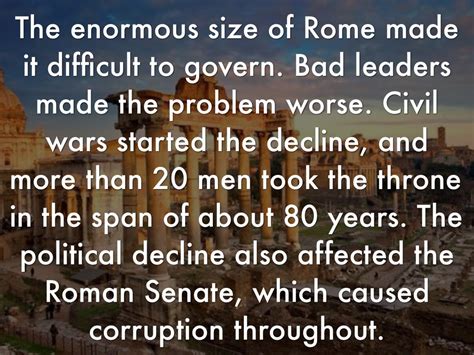 The Top 3 Reasons Rome Fell By Jared Hernandez