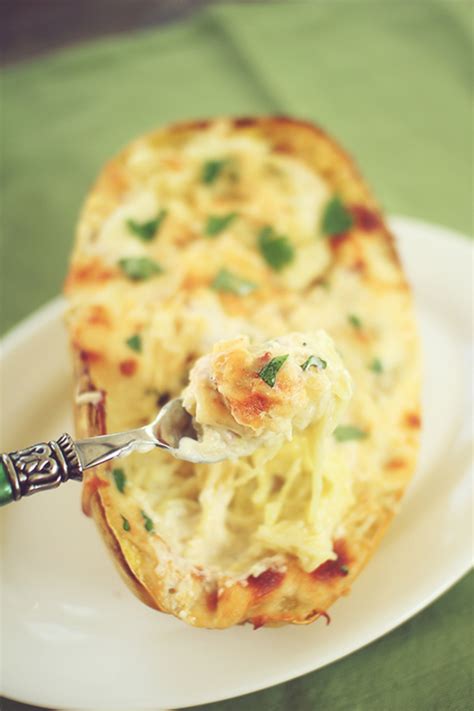 Skinny Spaghetti Squash Alfredo Dashing Dish