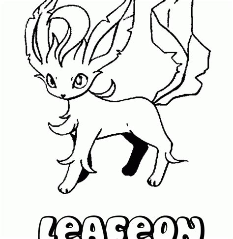 Leafeon Coloring Pages Coloring Home