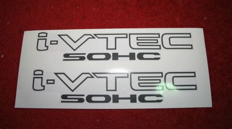 I Vtec Sohc Decal Sticker For Honda Civic Jazz Fit Accord Dark Gray