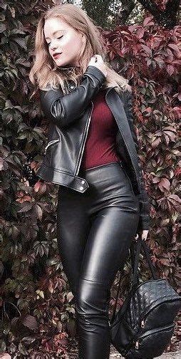 Tawny G Leathergirlz Twitter Leather Jacket Girl Leather Trousers Leather Outfit Nice