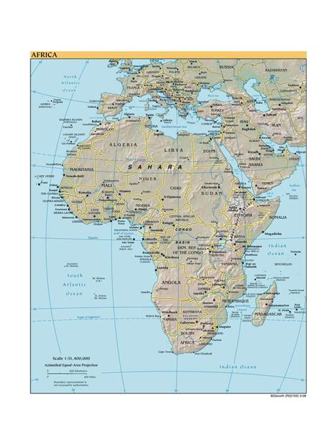 Various Maps Showing How Big Africa Is