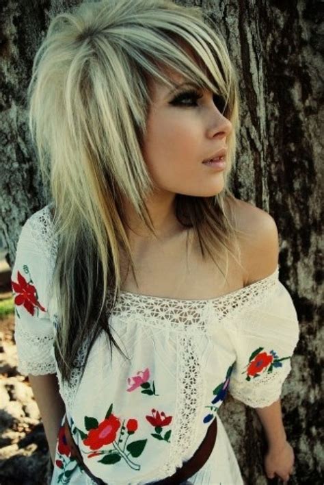 30 deeply emotional and creative emo hairstyles for girls blonde scene hair rocker hair long