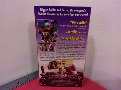 Vintage VHS Movie Tape Barney S Great Adventure Barney 1998