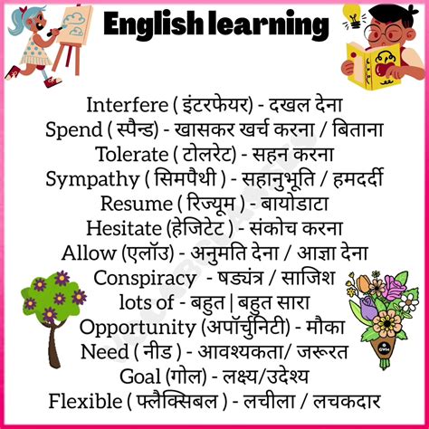 English Vocabulary Words Meaning In Hindi Vocabulary Vocabularywords