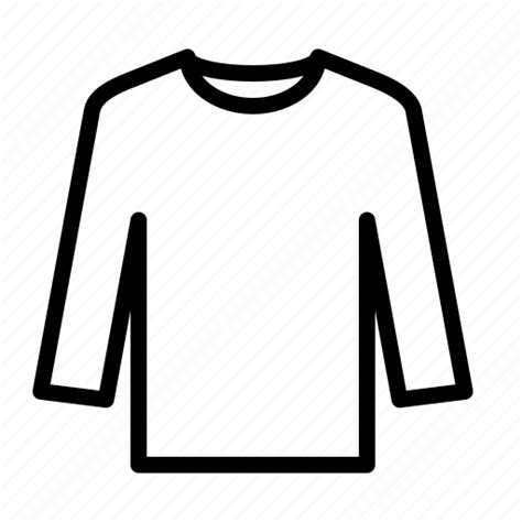 Clothes Fashion Ios Long Shirt Sleeved Tee Icon