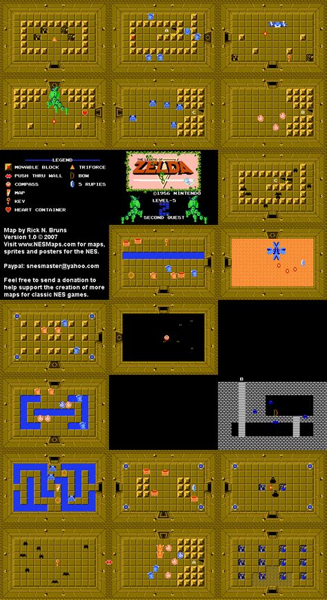 The Legend Of Zelda Level 5 Quest 2 Map