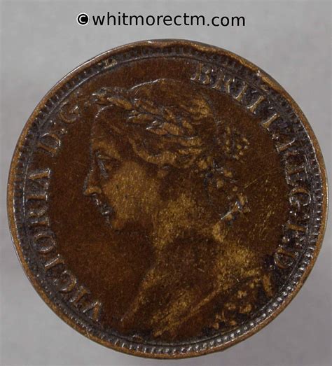 British Bronze Farthing Victoria Bun Head Whitmore