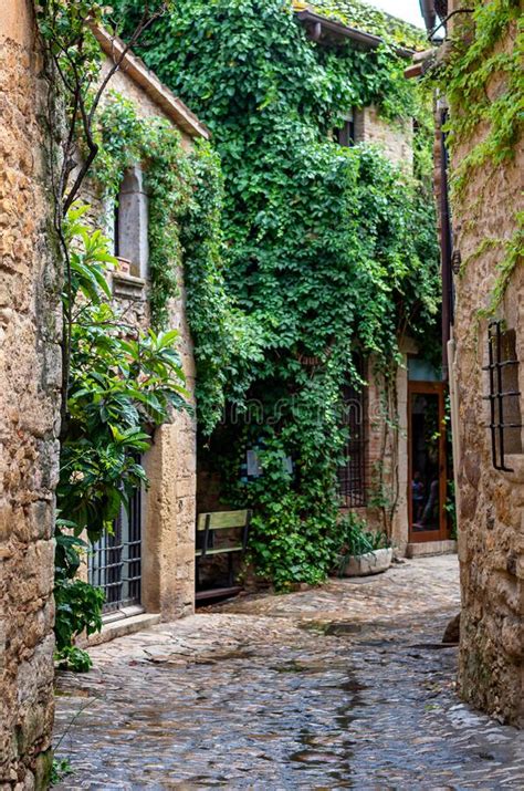 The Town Of Peratallada In The Province Of Girona Stock Image Image