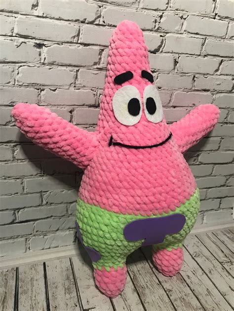 Patrick star plush toy Amigurumi Patrick Star Spongebob | Etsy