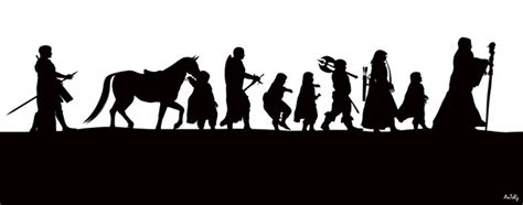 The lord of the rings fellowship silhouette leather bookmark brand: GC3CF64 LOTR #8 - The Breaking of the Fellowship (Unknown ...