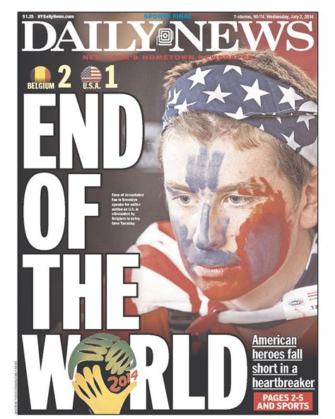 Newspapers Are Devastated Over Us World Cup Loss Huffpost