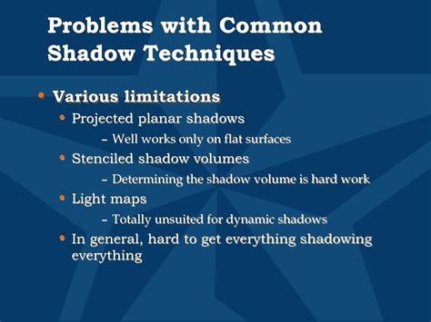 Ppt Shadow Mapping With Todays Opengl Hardware Powerpoint