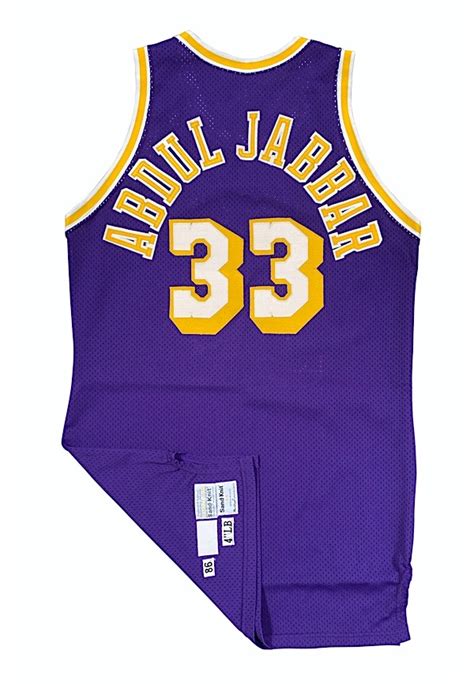 Lot Detail 1986 87 Kareem Abdul Jabbar Los Angeles Lakers Game Used