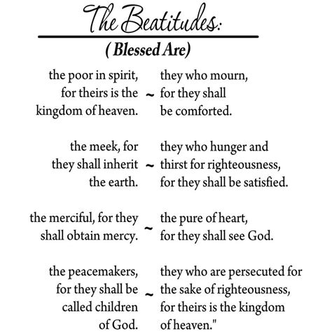 What Are The 9 Beatitudes Printable Templates
