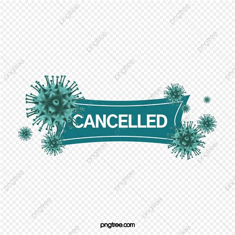 Virus Decorated Green Cancel Sign, Cancel, Viruses 