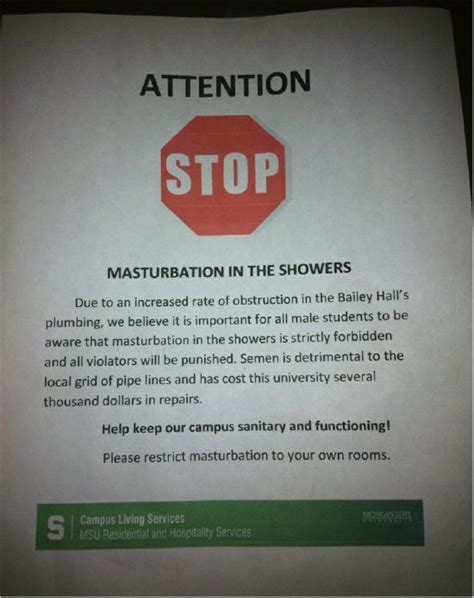 Us University Warns Students Against Masturbation In Showers