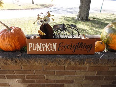 Fall Sign Pumpkin Everything Fall Decor Autumn Etsy Halloween