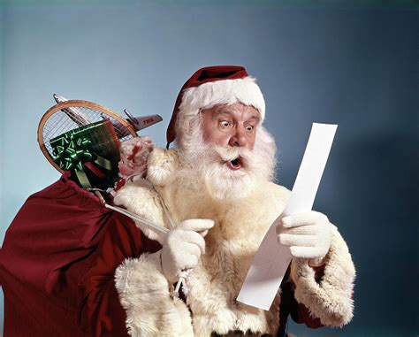 1950s 1960s 1970s Surprised Santa Claus Photograph By Vintage Images