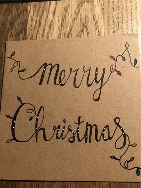 Merry Christmas Handlettering Met Gelpennen Weihnachtskarten Basteln