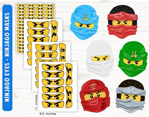 Ninjago Eyes Ninjago Mask Printabledigital Files Lego Ninjago Party