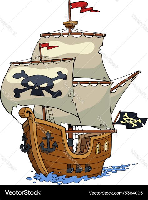 Pirate Ship Royalty Free Vector Image Vectorstock