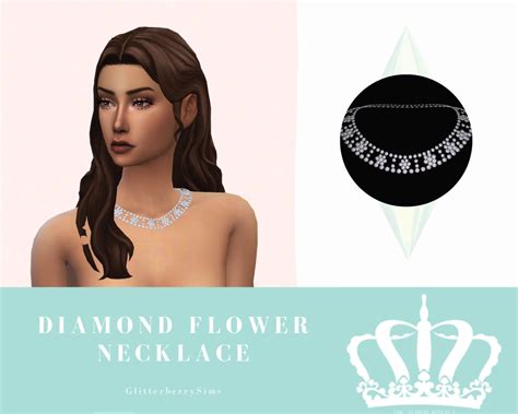 Glitterberrysims Custom Content — Request Diamond Flower Necklace Here