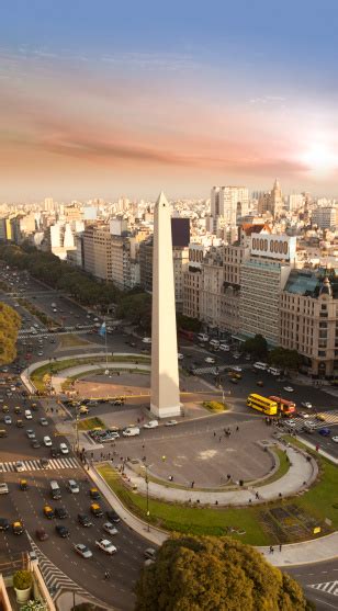 Argentina Buenos Aires Vista Aérea Con Obelisco Foto De Stock Y Más