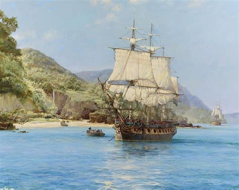 Montague Dawson The Pirates Cove Wafer Bay Cocos Island Old