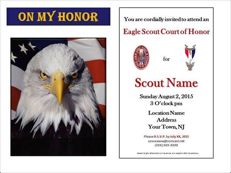 Eagle scout court of honor ideas and free printables eagle scout court of honor ideas and free printables including decorations invitations and program cover template take the. Eagle Scout Invitations Templates Free | Eagle scout ...