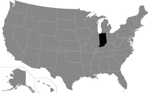 Indiana Highlighted Map United States Stock Illustrations 27 Indiana