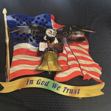 In God We Trust American Liberty Flag Clover Custom Crafts