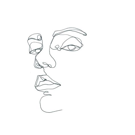 Line Drawing Face Face Line Drawing Line Art Drawings Outline Art