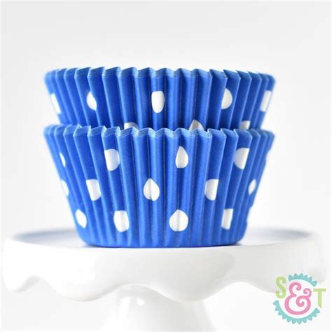 Polka Dot Blue Cupcake Liners Blue Baking Cups Polka Dot Cupcake Cups
