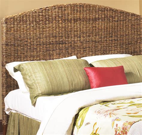 Woven rattan can be rounded, which would look particularly nice in a nursery, girl's room, or a guest room designed with relaxation in mind. Seagrass Headboard Full Size | Wicker Paradise
