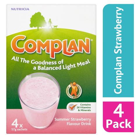 Complan Strawberry Nutritional Drink Sachets 4 X 55g Case Of 4