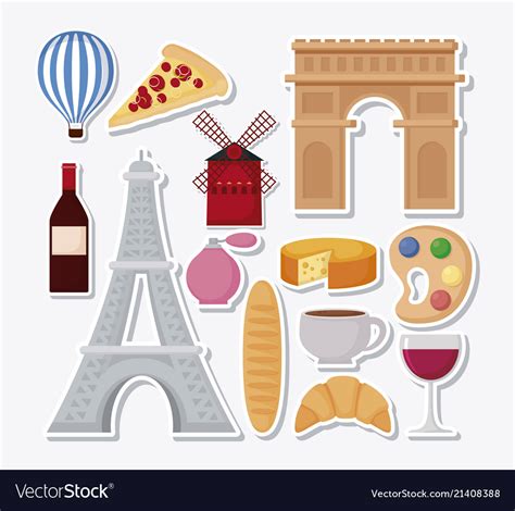 France Culture Design Royalty Free Vector Image