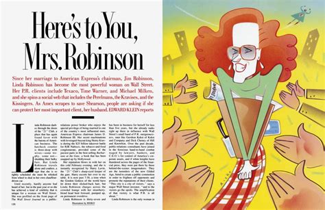 Here S To You Mrs Robinson Vanity Fair May 1990