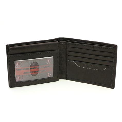Paul And Taylor Mens Bifold Wallet Genuine Leather Flap Up Double