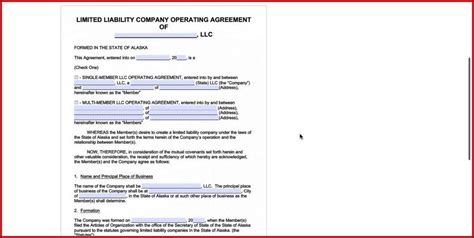 This operating agreement is made as of this day of , , by. Microsoft Word Operating Agreement Template - Template 1 ...