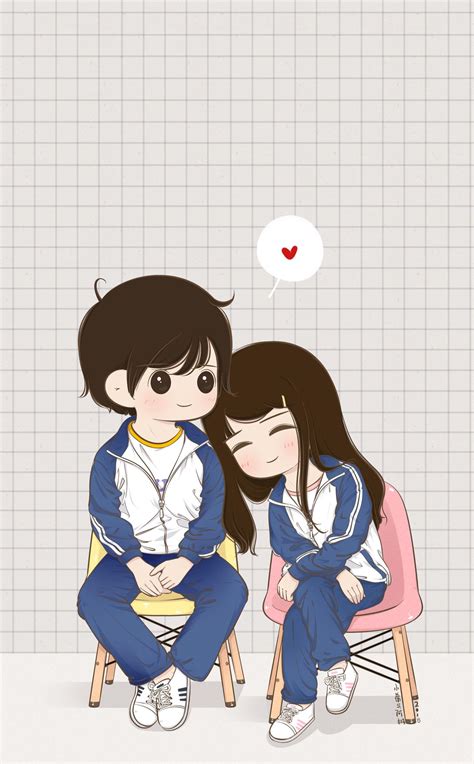 Korean Cartoon Sad Couple