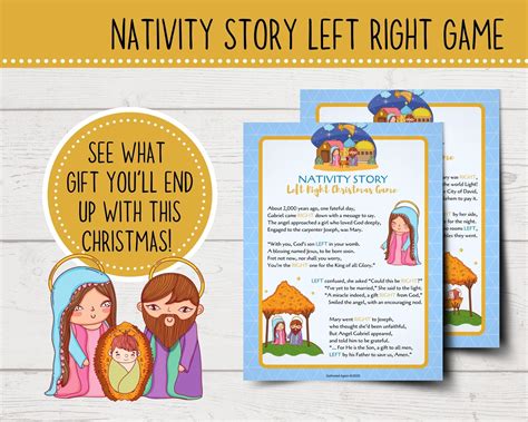Left Right Christmas Game Nativity Story Left Right Game Etsy