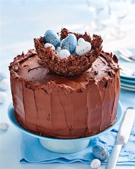 Chocolate Nest Easter Cake Recipe Easter Cakes Chocolate Easter