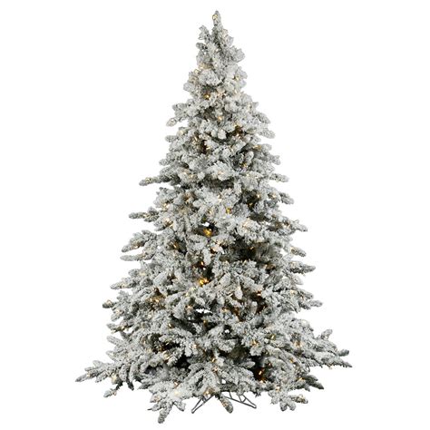 Vickerman Pre Lit 65 Flocked Utica Fir Artificial Christmas Tree Led