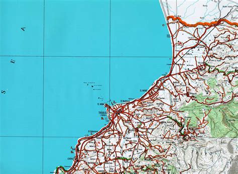 It includes country boundaries, major cities, major mountains in shaded relief, ocean depth in blue color gradient, along with many other features. Detailed Maps of Lebanon - Page 41